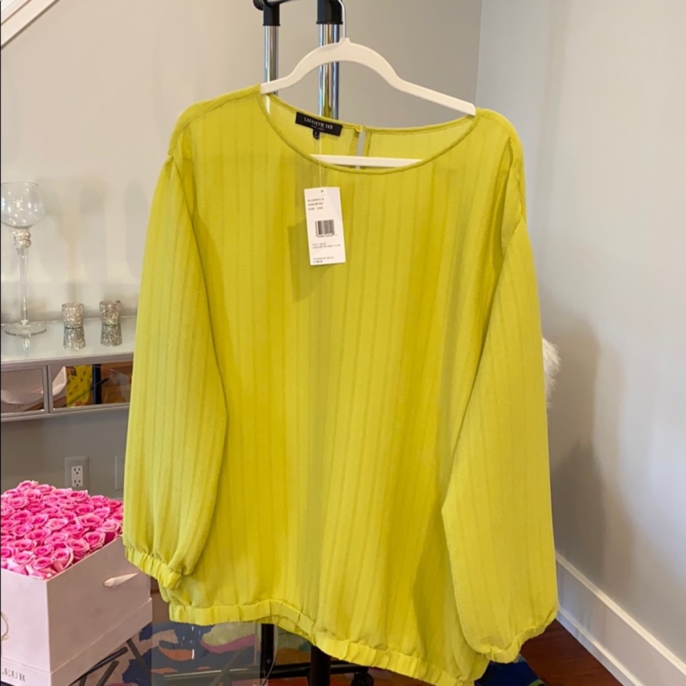 Lafayette 148 long sleeve blouse